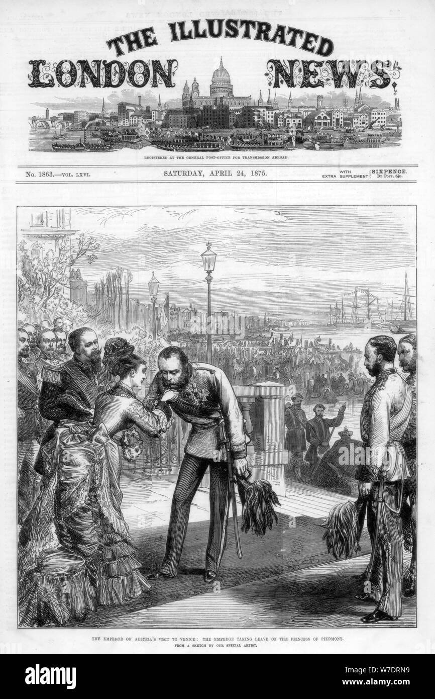 Die Abdeckung der Illustrated London News, 24. April 1875. Artist: Unbekannt Stockfoto