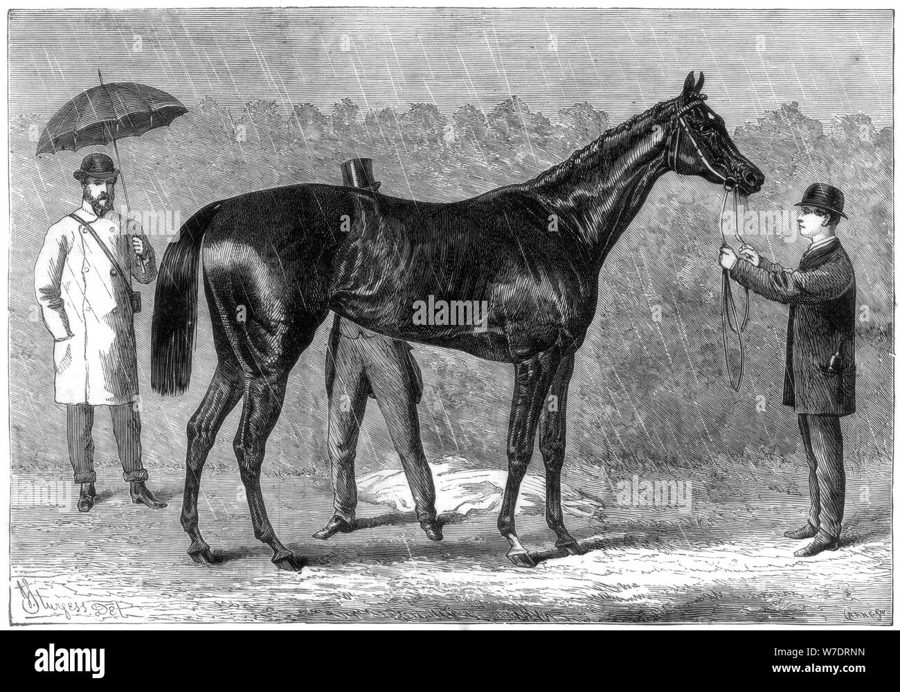 Der pinaway", Sieger der Eichen, 1875. Artist: Kran Stockfoto