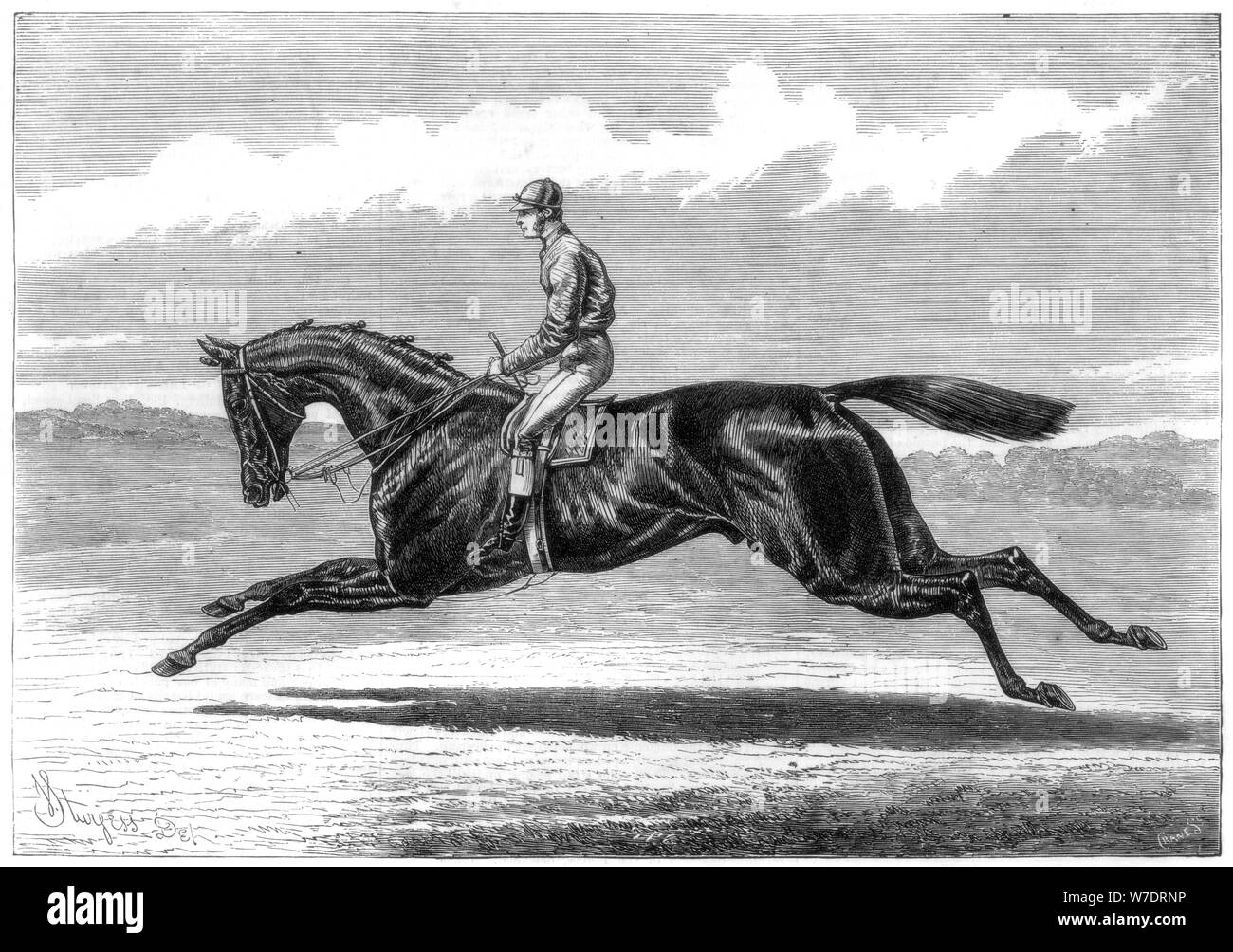 "Galopin", Derby Sieger, 1875. Artist: Kran Stockfoto