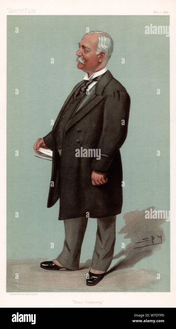 "Union Steamship" Sir Francis Henry Evans, britischer Geschäftsmann und Politiker, 1896 Künstler: Spy Stockfoto