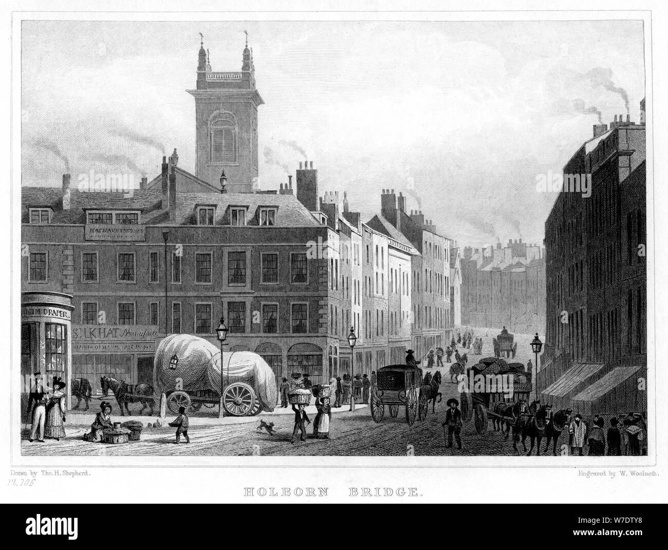 Holborn Bridge, London, 1831 Künstler: William Woolnoth Stockfoto