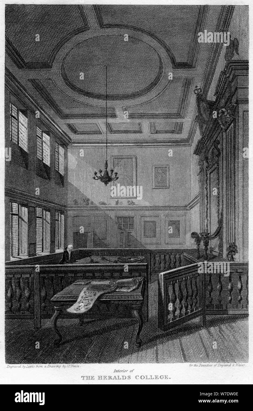 Innenraum des Boten' College, London, 1815. Artist: Lewis Stockfoto