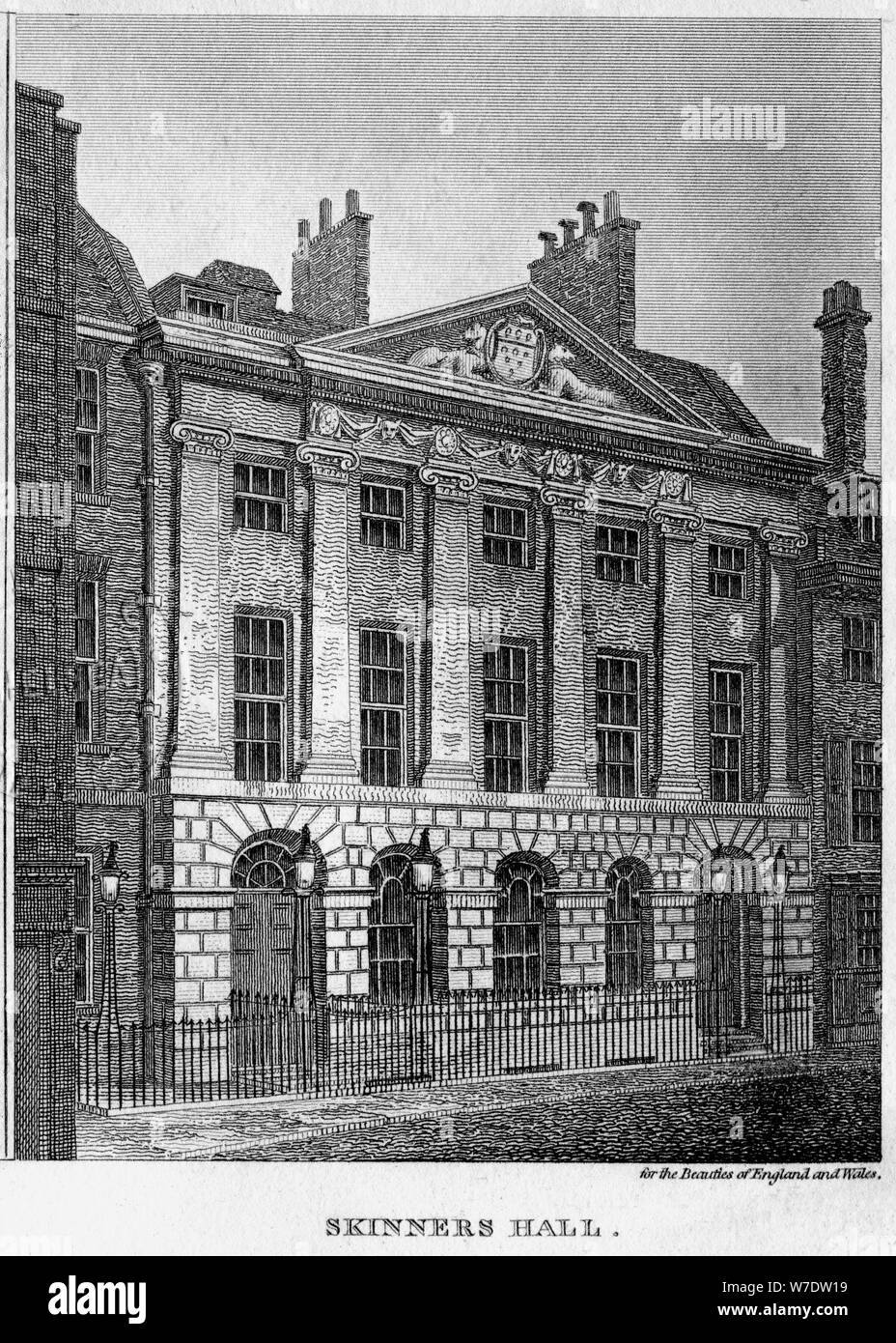 Skinners' Hall, London, 1828 Künstler: W Angus Stockfoto