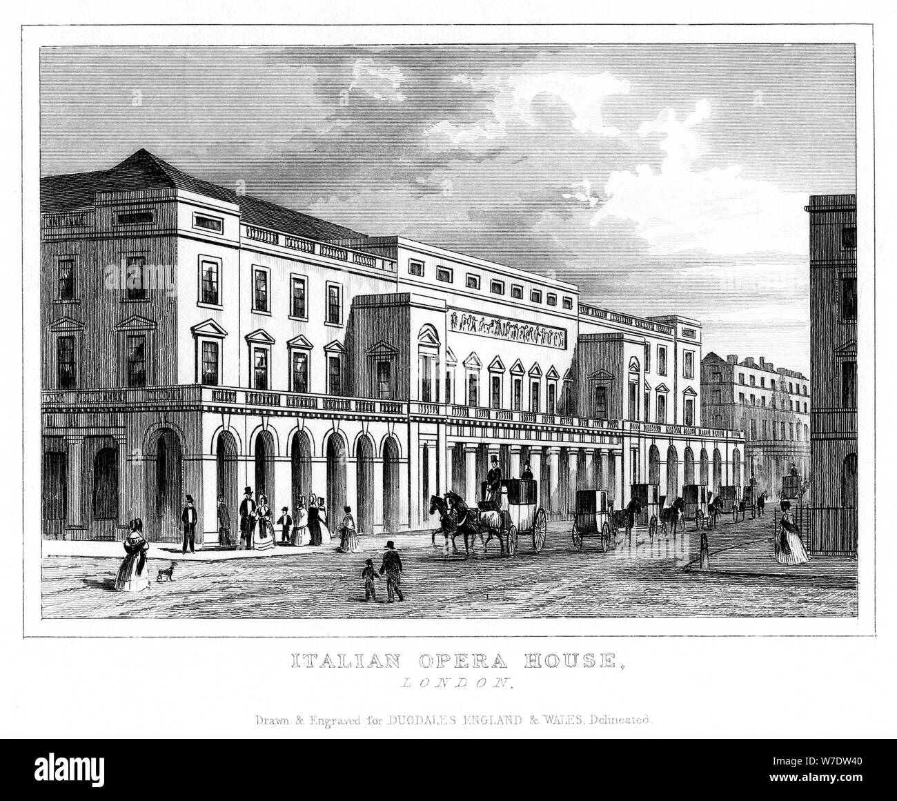 Italienische Oper, Haymarket, Westminster, London, Ende des 18. und frühen 19. Jahrhundert. Artist: Unbekannt Stockfoto