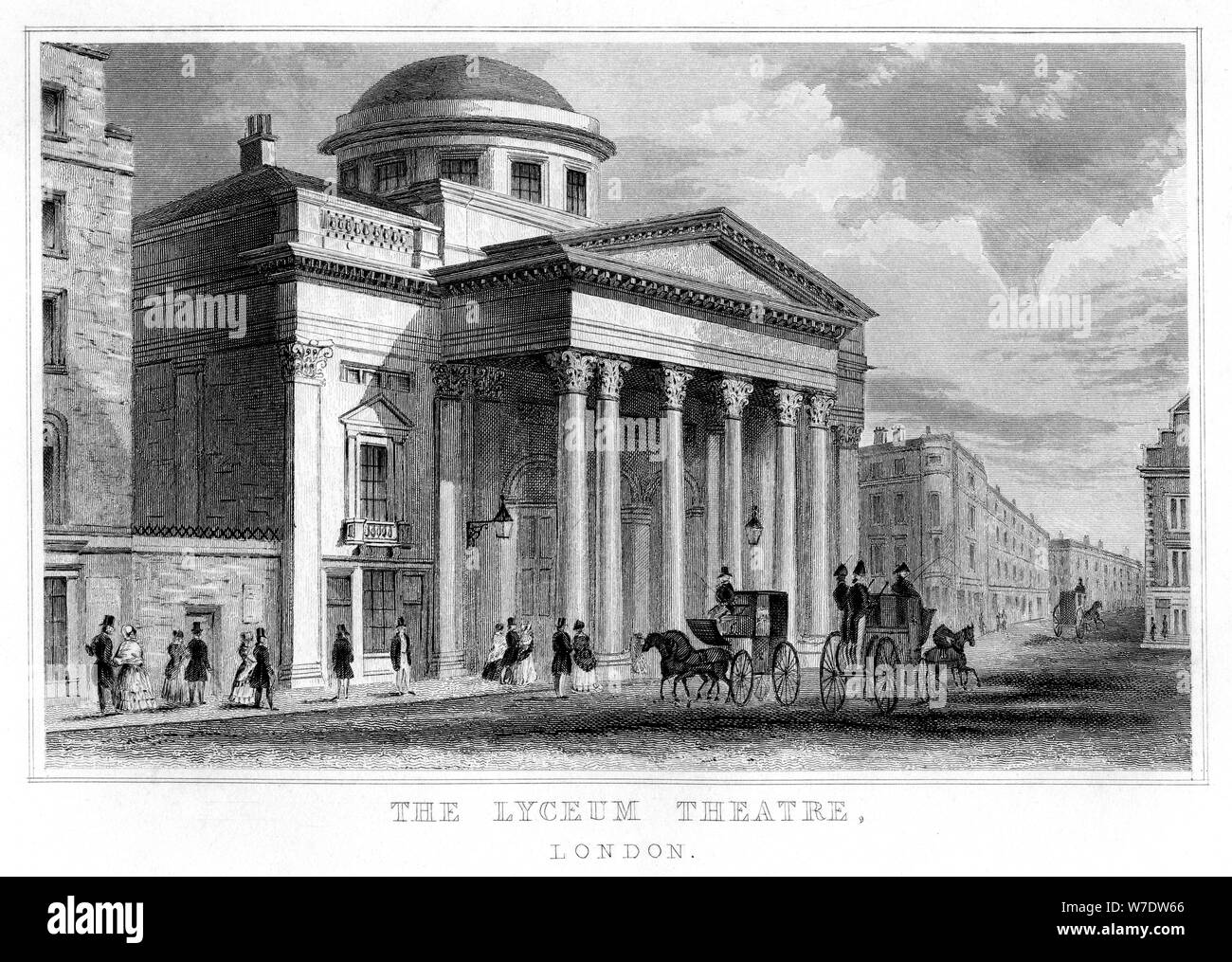 Das Lyceum Theatre, Westminster, London. Artist: Unbekannt Stockfoto