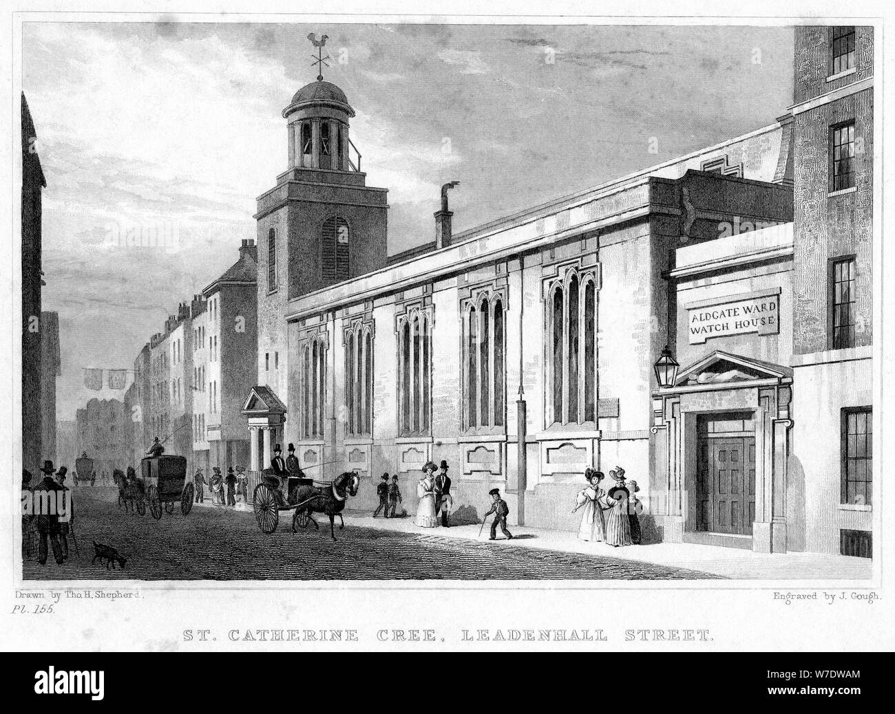 Kirche St. Katherine Cree, Leadenhall Street, City of London, 19. Artist: J Gough Stockfoto