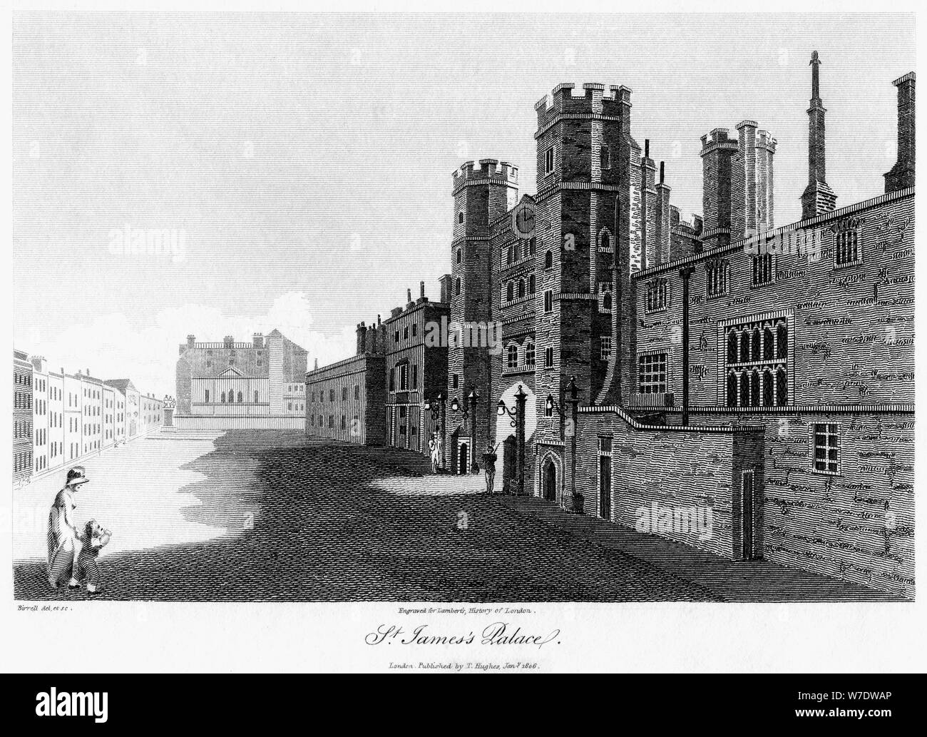 St. James's Palace, Westminster, London, 1806. Schöpfer: Birrell. Stockfoto