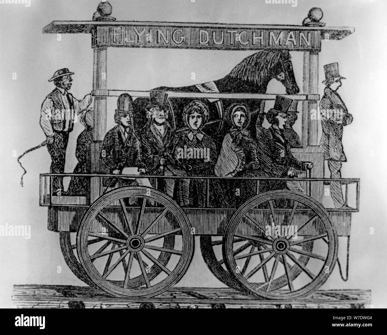 'Flying Dutchman', Pferd-betriebenen Zug, 1830. Artist: Unbekannt Stockfoto