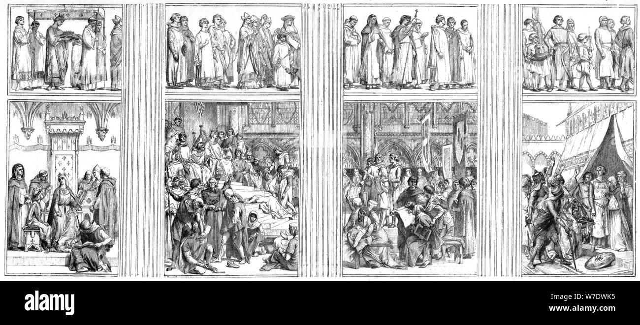 Malerei im linken Querschiff der Pantheon, Paris, c 1880-1882. Künstler: Alexandre Cabanel Stockfoto