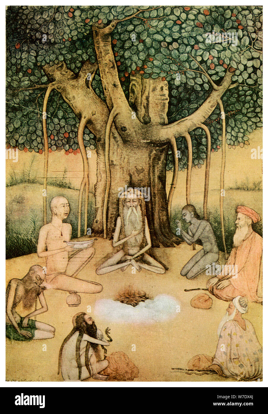 Askese: Eine Gruppe von Mughal Asketen, (1956). Artist: Unbekannt Stockfoto