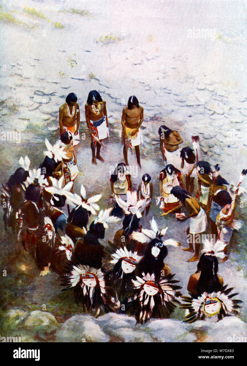 Die Hopi Flöte Zeremonie. Artist: Unbekannt Stockfoto