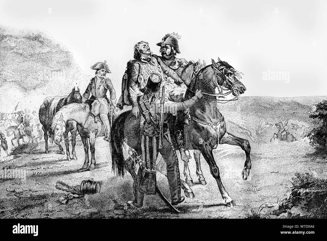 Tod von General Marceau, 21. September 1796 (1882-1884). Artist: Unbekannt Stockfoto