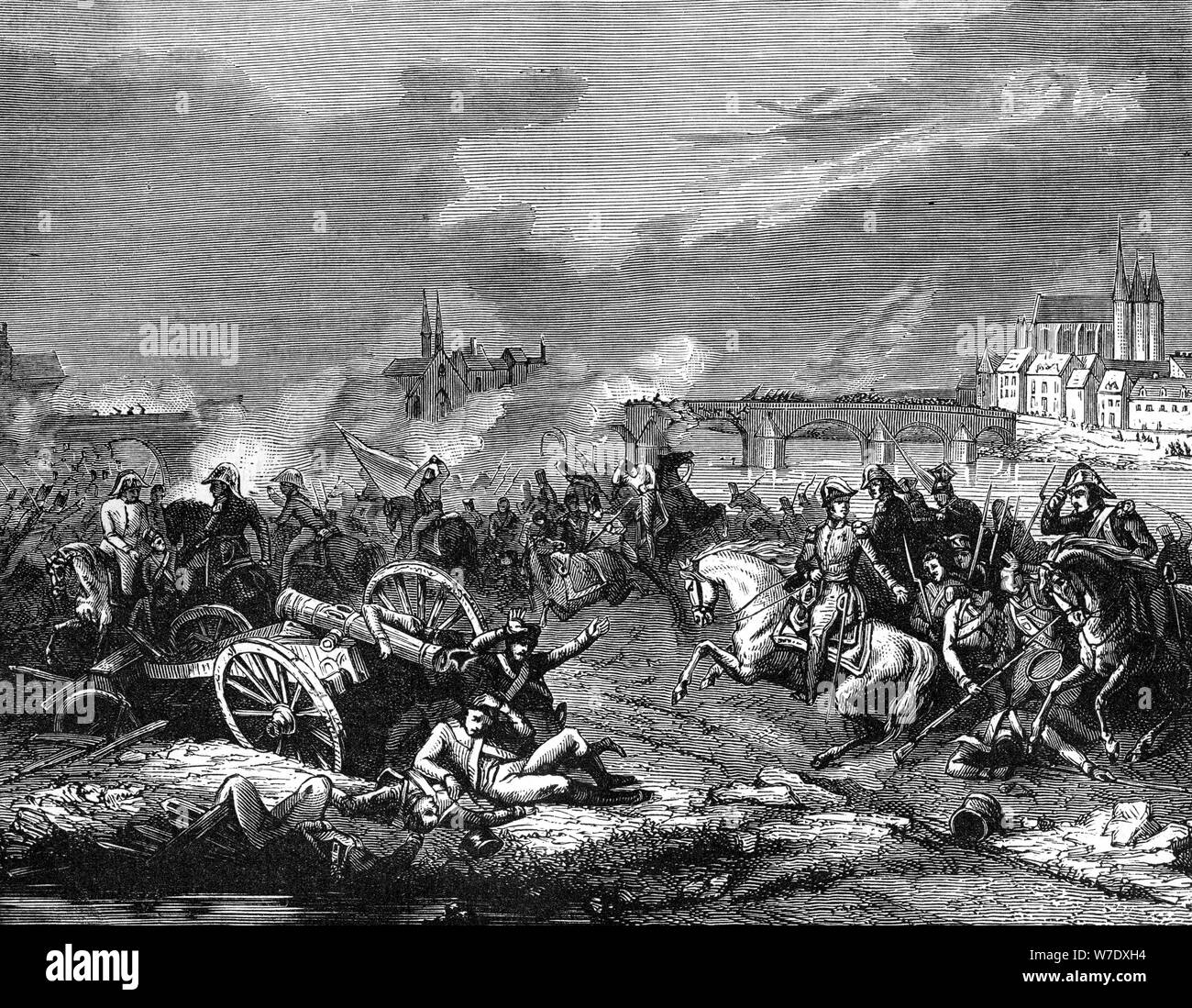 Schlacht von Montereau, Frankreich, 18. Februar 1814 (1882-1884). Artist: Gerard Stockfoto