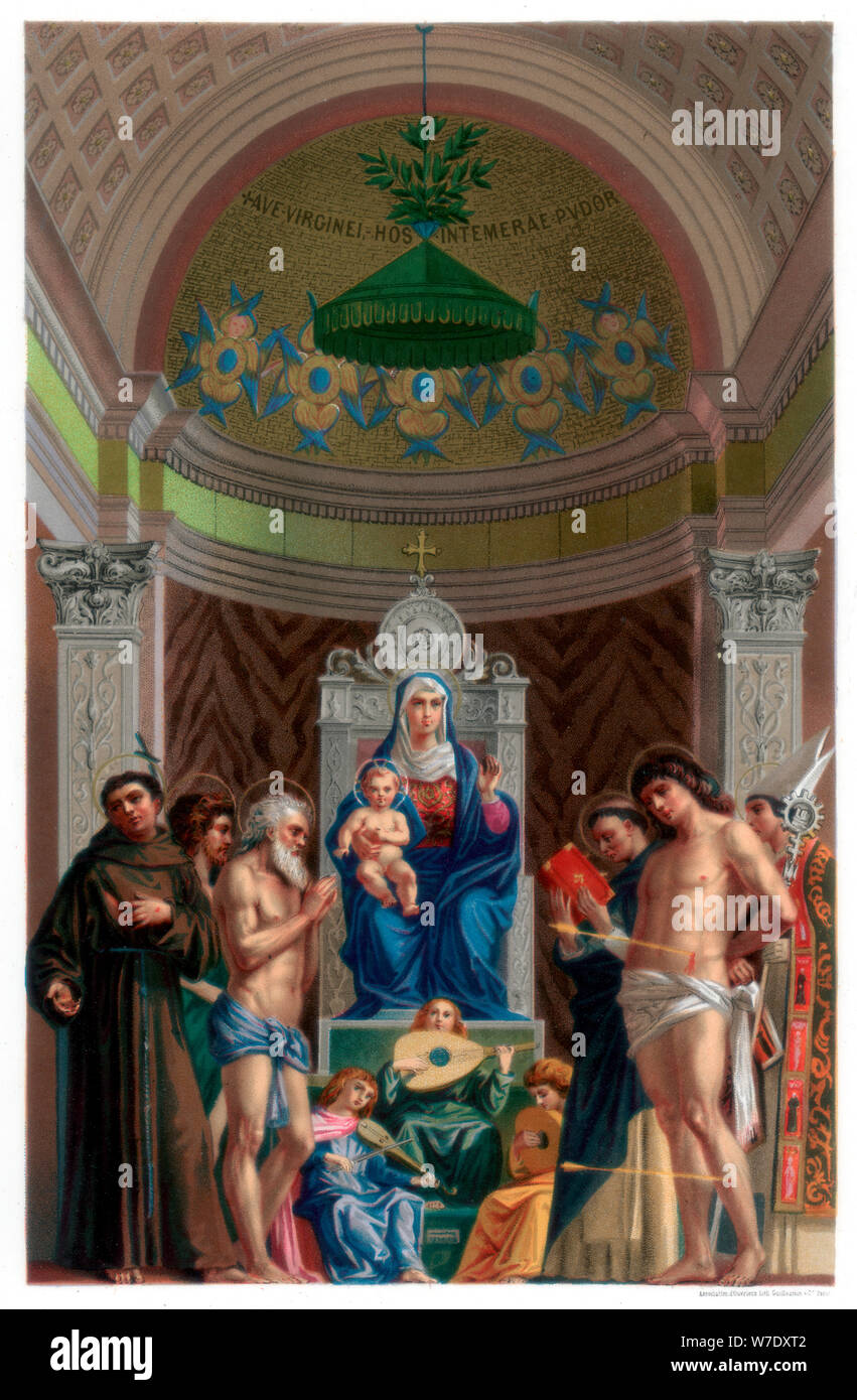 San Giobbe Altarbild, c 1478 (1870). Artist: Franz Kellerhoven Stockfoto