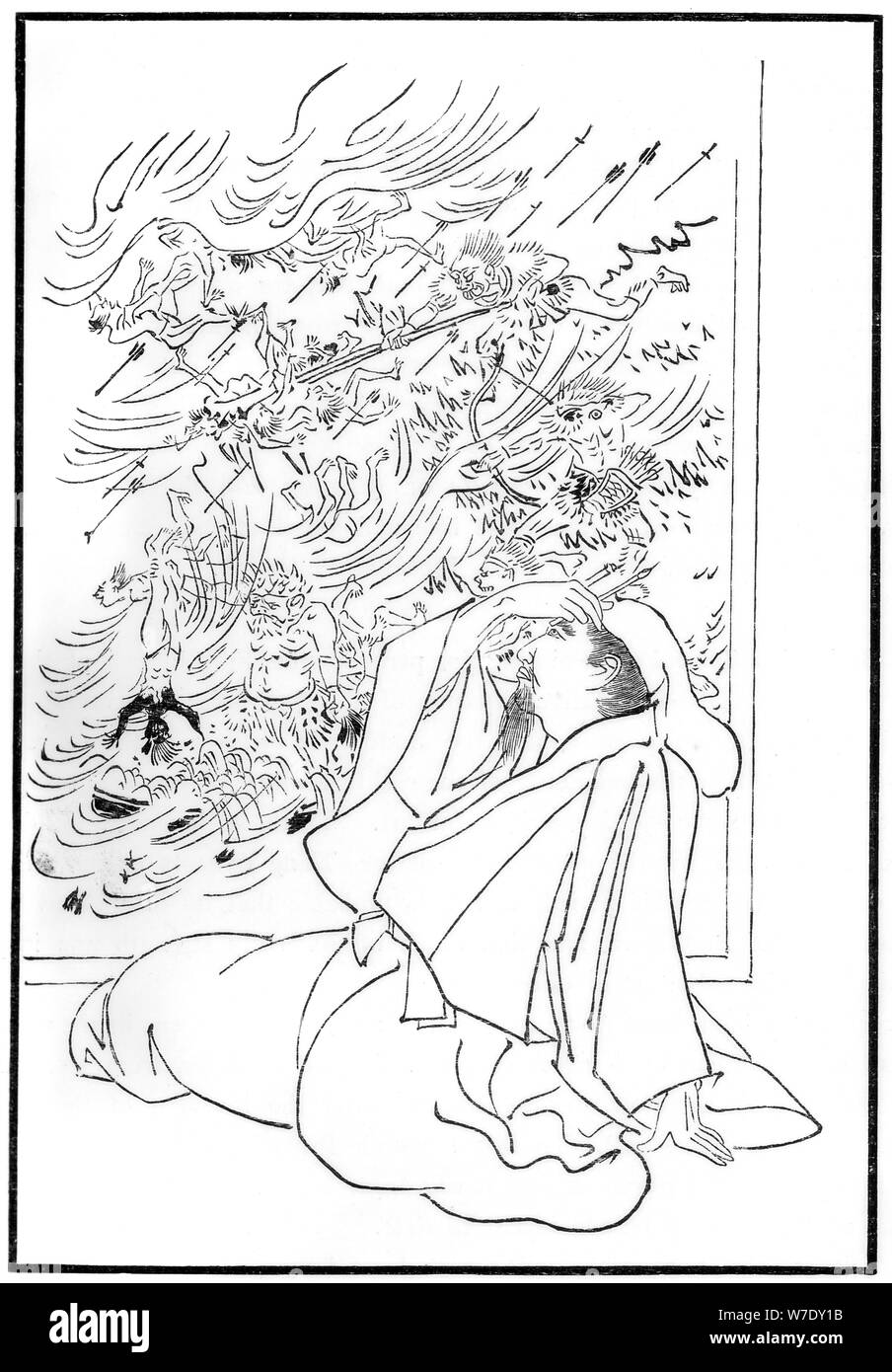 Der Tod von Kose keine Hirotaka, 1886. Artist: Unbekannt Stockfoto