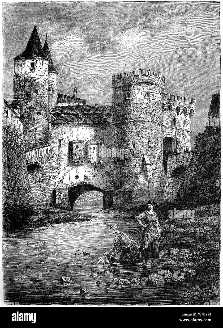 Porte Des Allemands (Tor), Metz, Frankreich, 16.Jahrhundert (1882-1884). Artist: Unbekannt Stockfoto