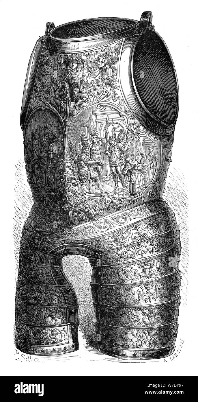 Rüstung von Heinrich II. von Frankreich, 16. Jahrhundert (1882-1884). Artist: P Sellier Stockfoto