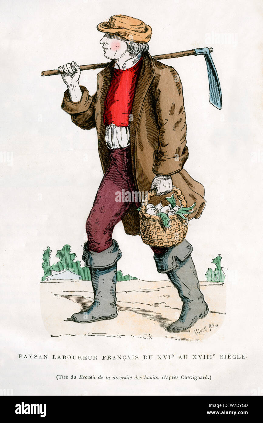 Französische Bauern, Landarbeiter, 16. Jahrhundert (1882-1884). Artist: Unbekannt Stockfoto