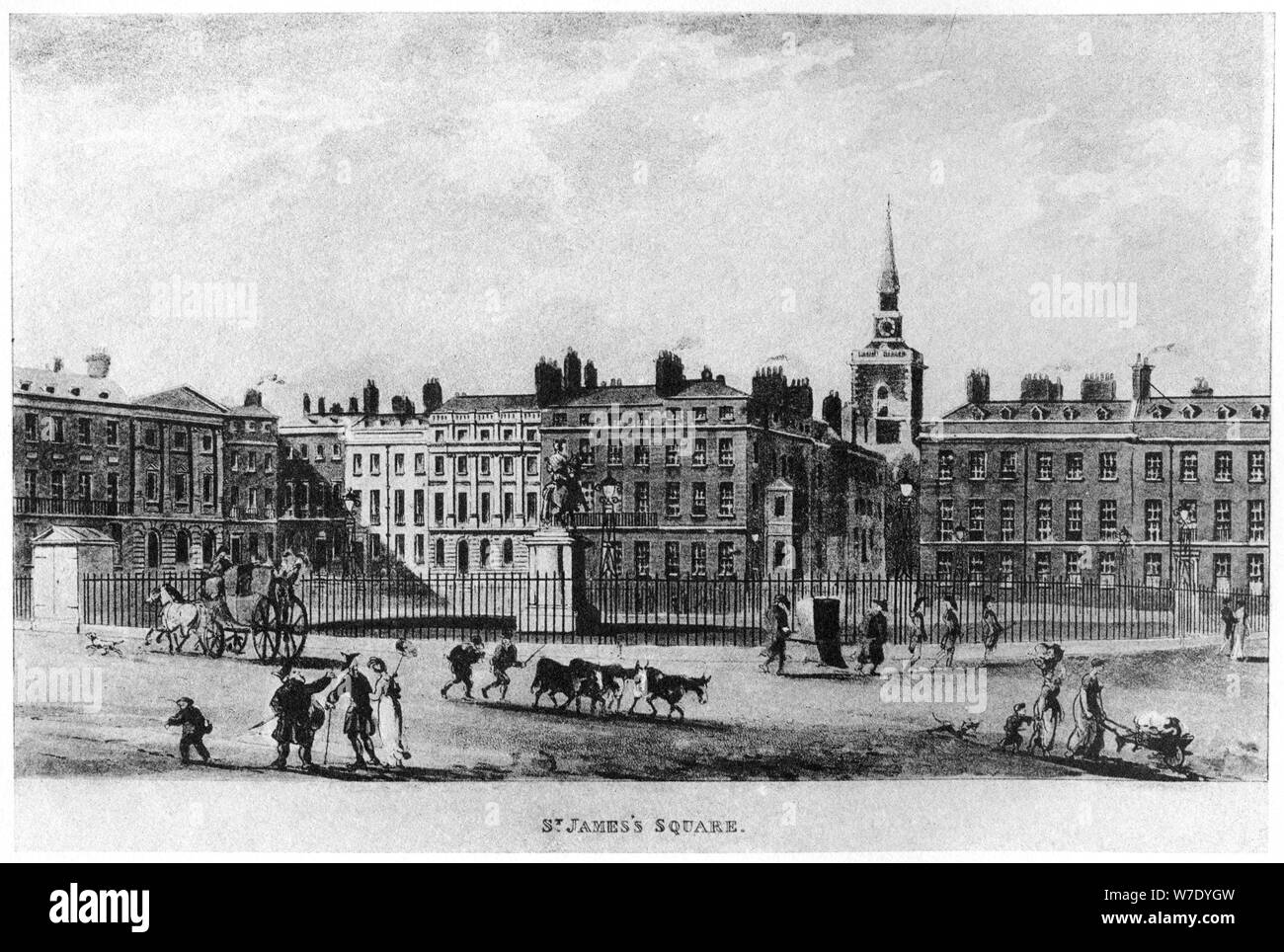 St James's Square, London, c 18 (1907). Artist: Unbekannt Stockfoto