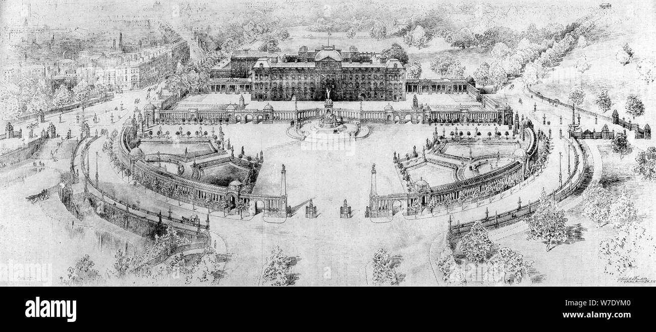"Der Buckingham Palace, das', 1910. Artist: Unbekannt Stockfoto