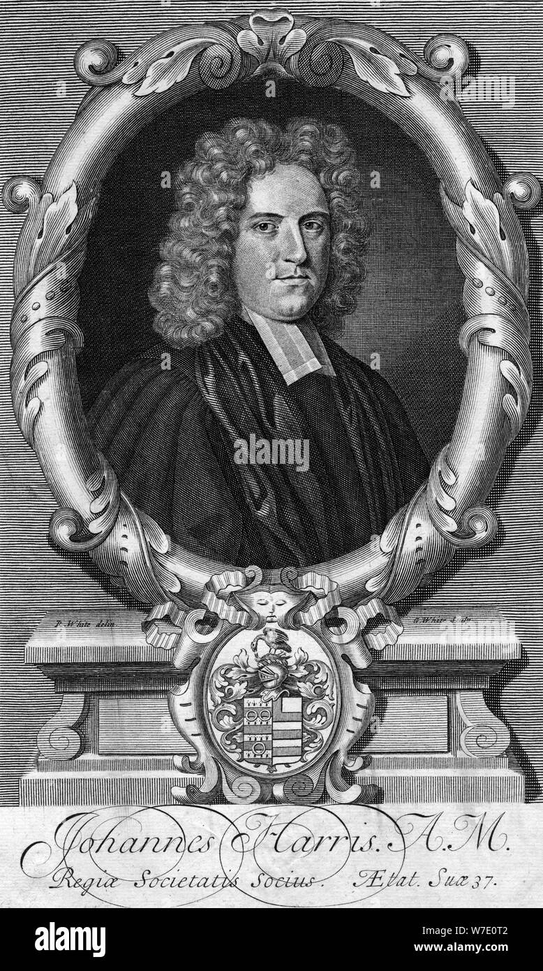 Portrait von John Harris, späten 17. oder frühen 18. Jahrhundert. Artist: G Weiß Stockfoto