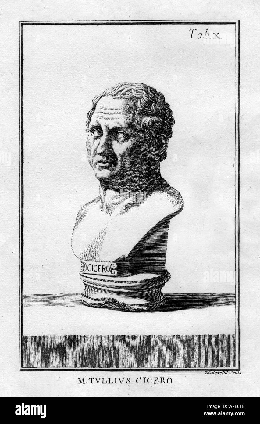 Marcus Tullius Cicero, römischer Gelehrter, Schriftsteller und Staatsmann des 1. vorchristlichen Jahrhundert. Artist: Unbekannt Stockfoto