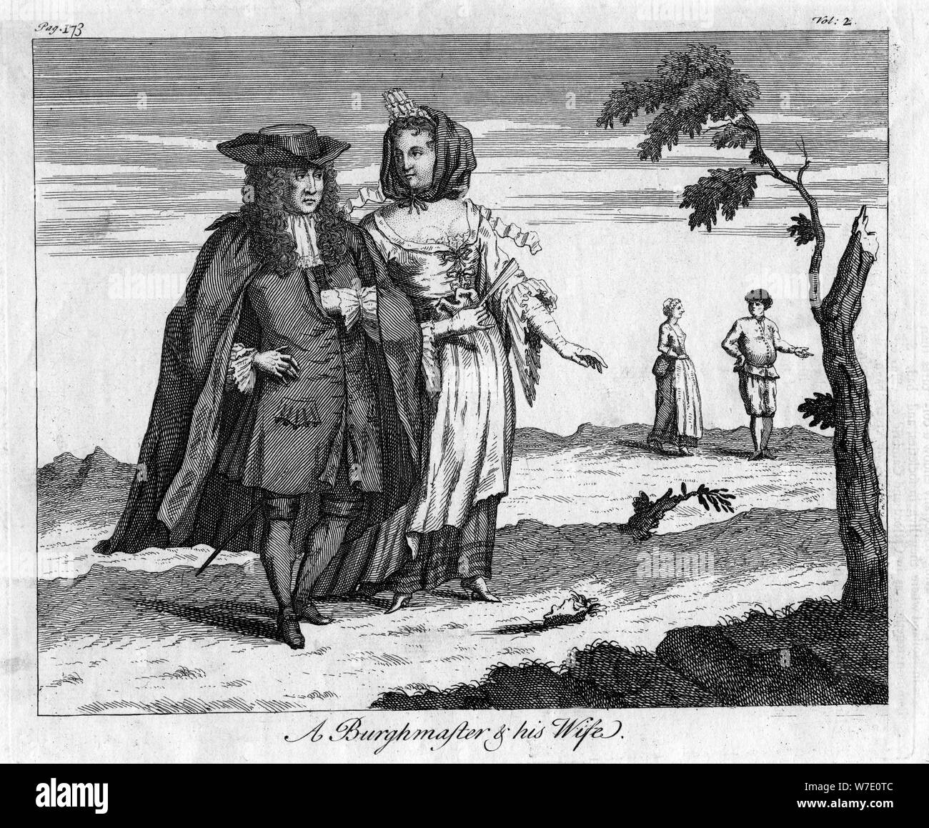 "Eine Burghmaster und seine Frau', c 18. Jahrhundert (?). Artist: Unbekannt Stockfoto