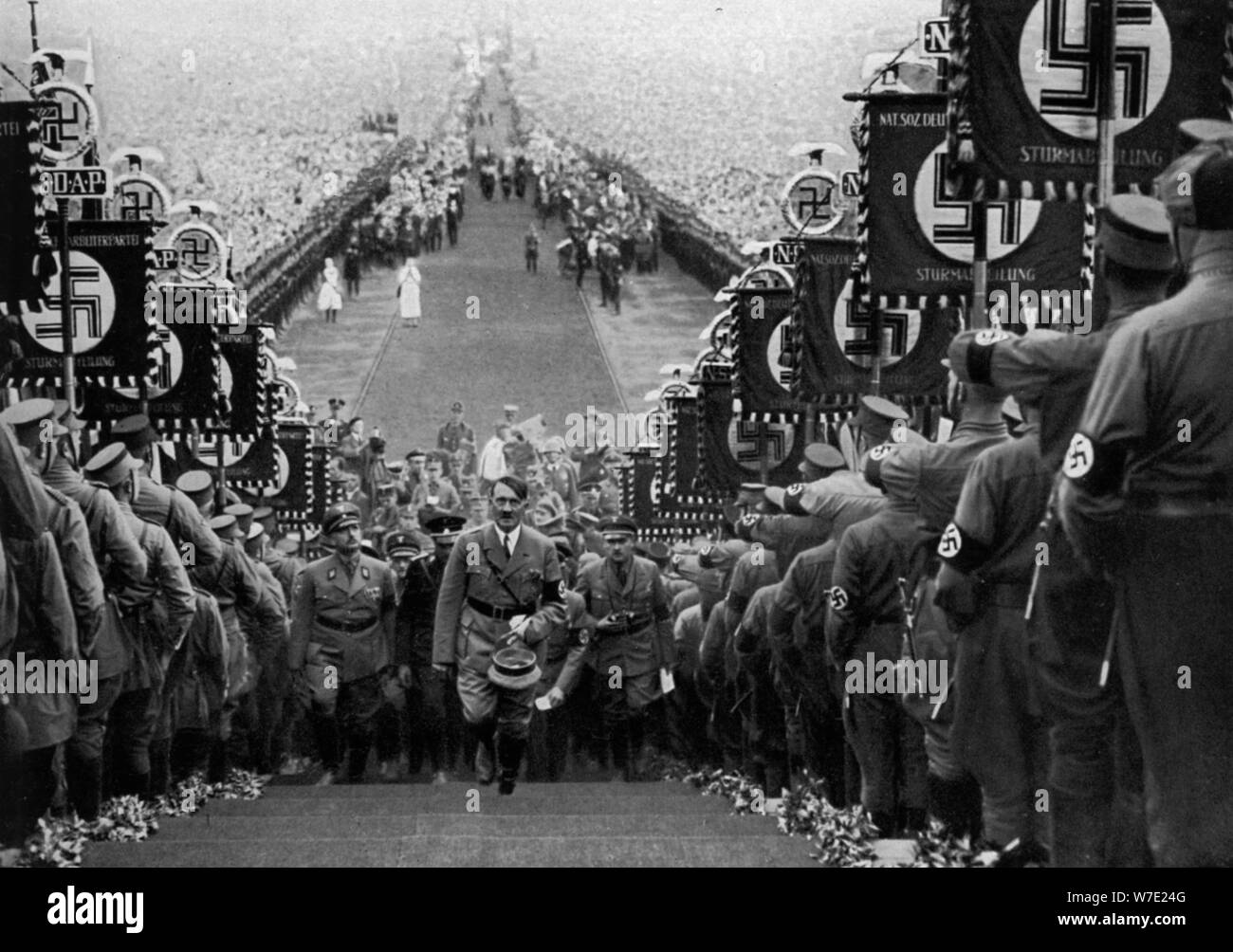 Adolf Hitler am Bückeberg Harvest Festival, Deutschland, 1. Oktober 1934. Artist: Unbekannt Stockfoto