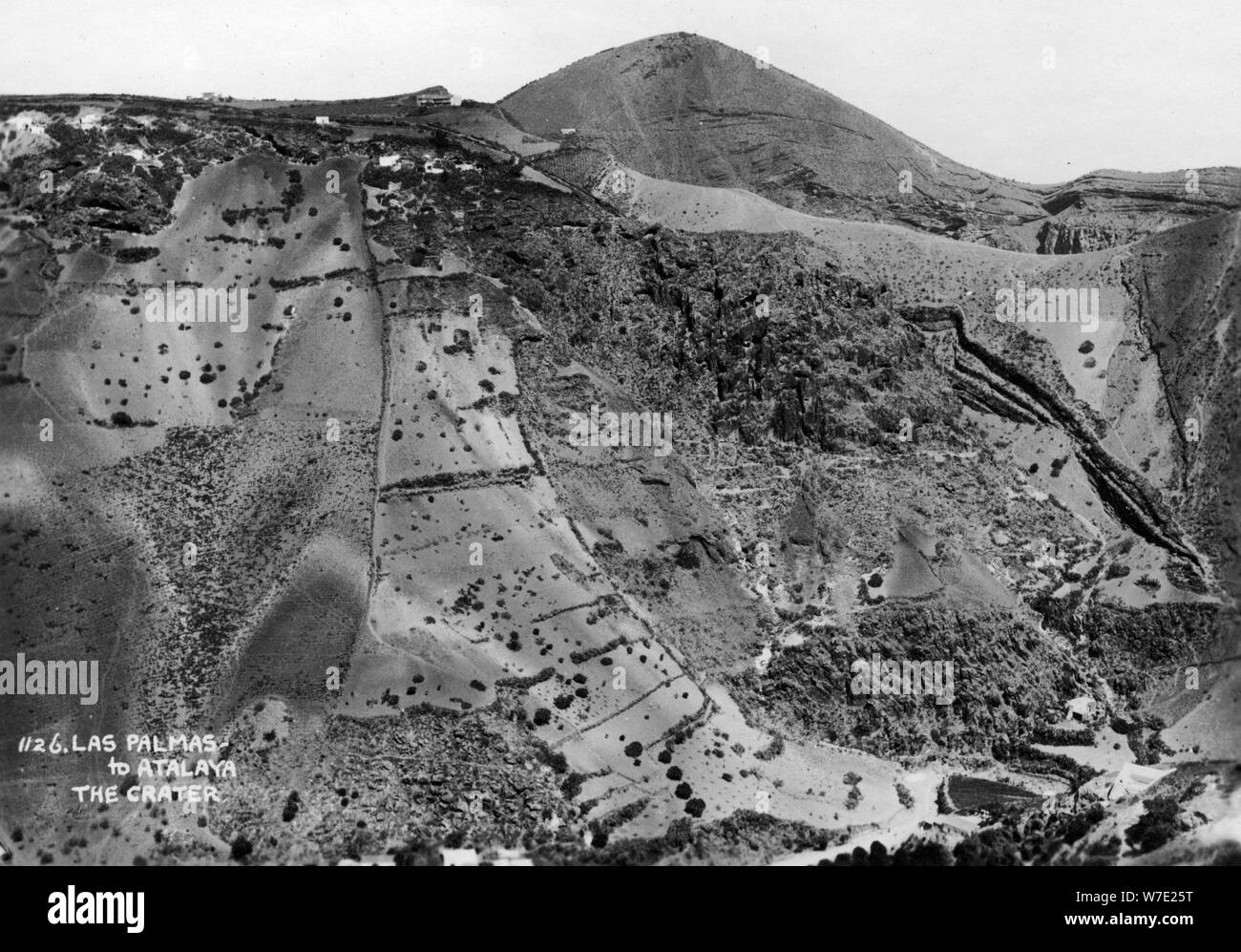 Vulkanische Krater zwischen Las Palmas und Atalaya, Gran Canaria, Kanarische Inseln, Spanien, 20. Artist: Unbekannt Stockfoto