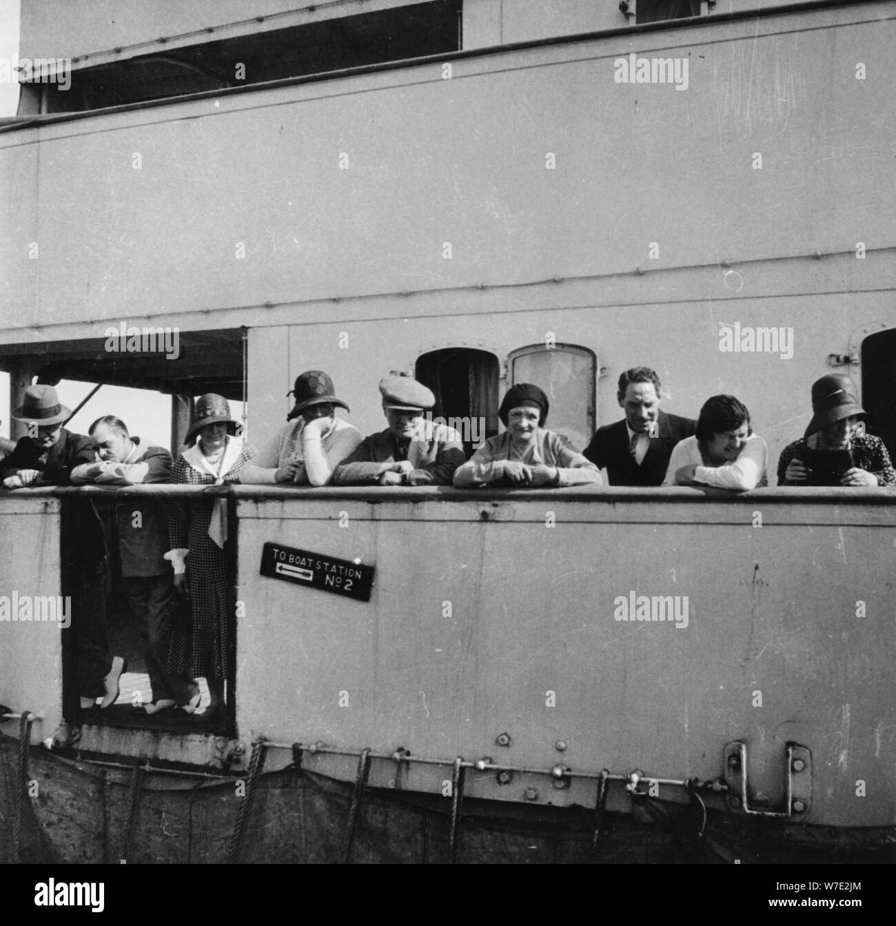 Passagiere auf einem Cunard Line Kreuzfahrt zu den West Indies, Januar-März 1931. Artist: Unbekannt Stockfoto