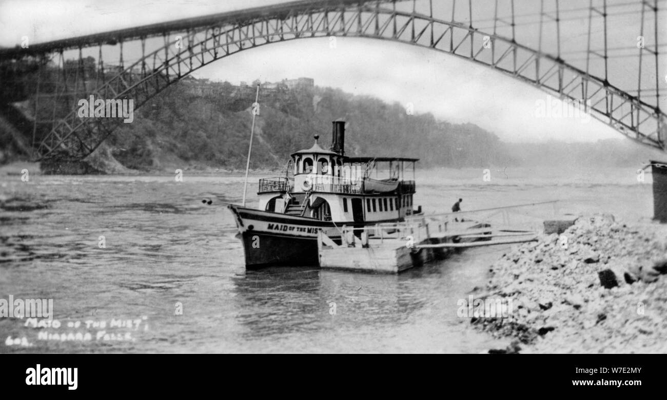 "Der Nebel", touristische Boot, Niagara Falls, USA/Kanada, c 1930 s (?). Artist: Marjorie Bullock Stockfoto