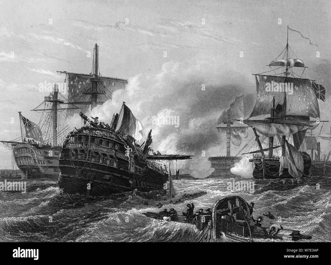 Lord Howe den Sieg über die Franzosen, 1. Juni 1794, c 1857). Artist: J Rogers Stockfoto