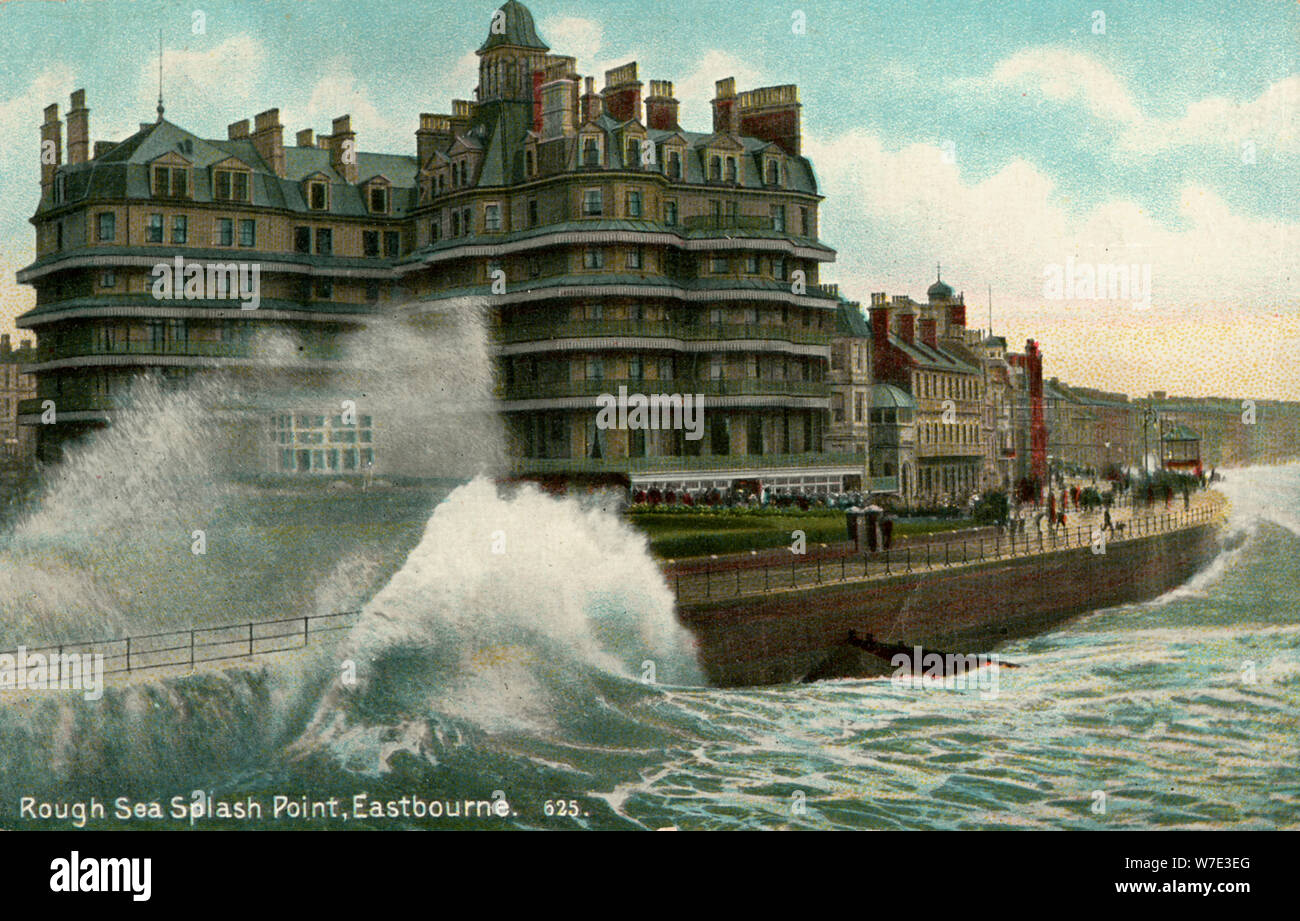 Rauhe See, Splash, Eastbourne, Sussex, c 1912. Artist: Unbekannt Stockfoto