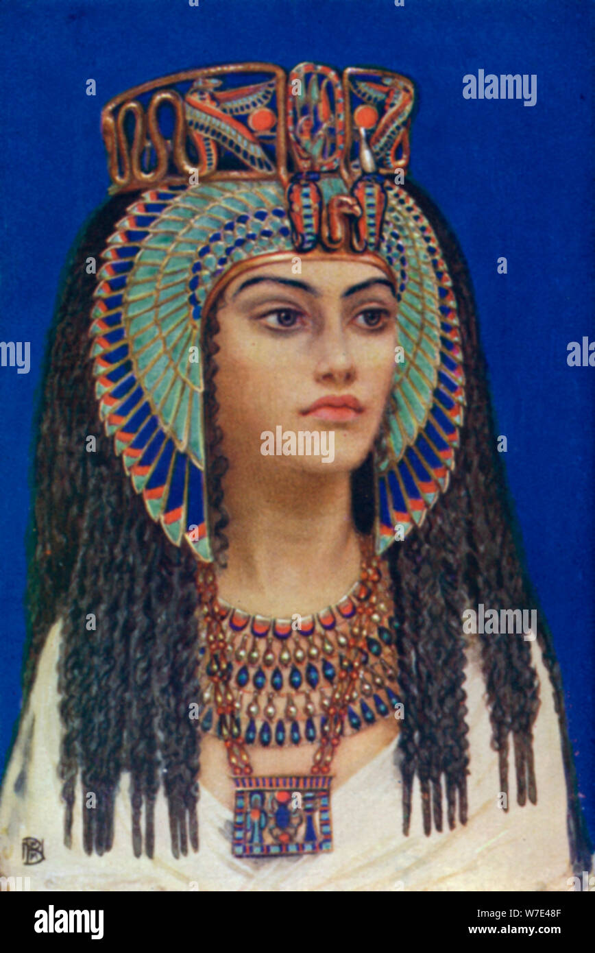 Tiy, alten ägyptischen Königin der 18. Dynastie, 14. Jahrhundert v. Chr. (1926). Artist: Winifred Mabel Brunton Stockfoto