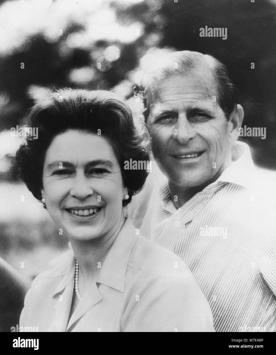 Silberne Hochzeit Portrait der Königin und Prinz Philip, 1972. Artist