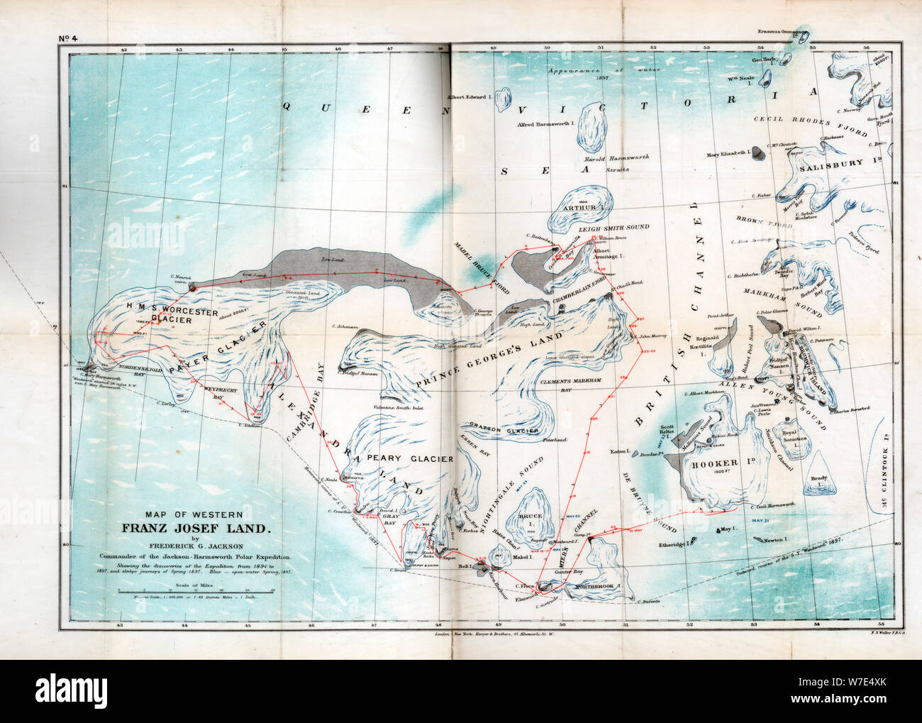 Western Franz Josef Land, 1899. Artist: Unbekannt Stockfoto