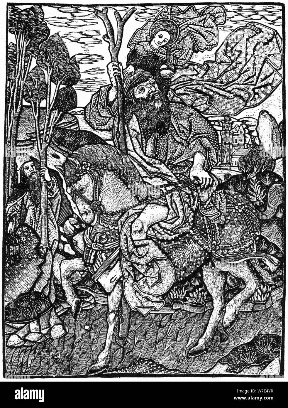 St Christopher zu Pferd, 1964. Artist: Anon Stockfoto