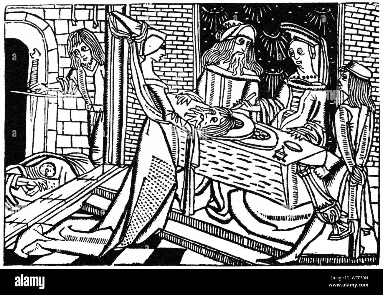 Herodias mit den Kopf von Johannes dem Täufer, 1488 (1964). Artist: Anon Stockfoto