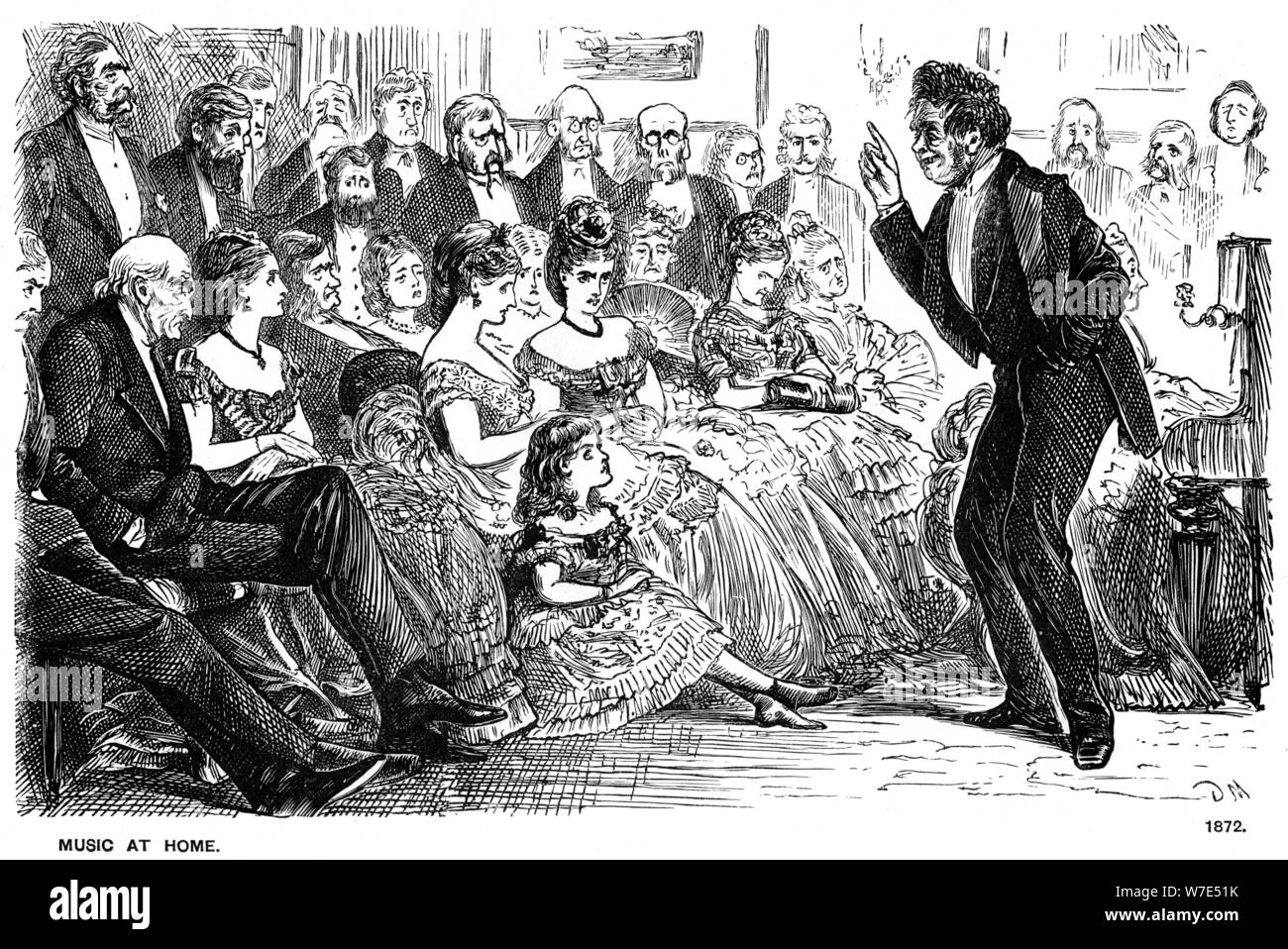 "Zu Hause", 1872 Music (1891). Artist: George Du Maurier Stockfoto