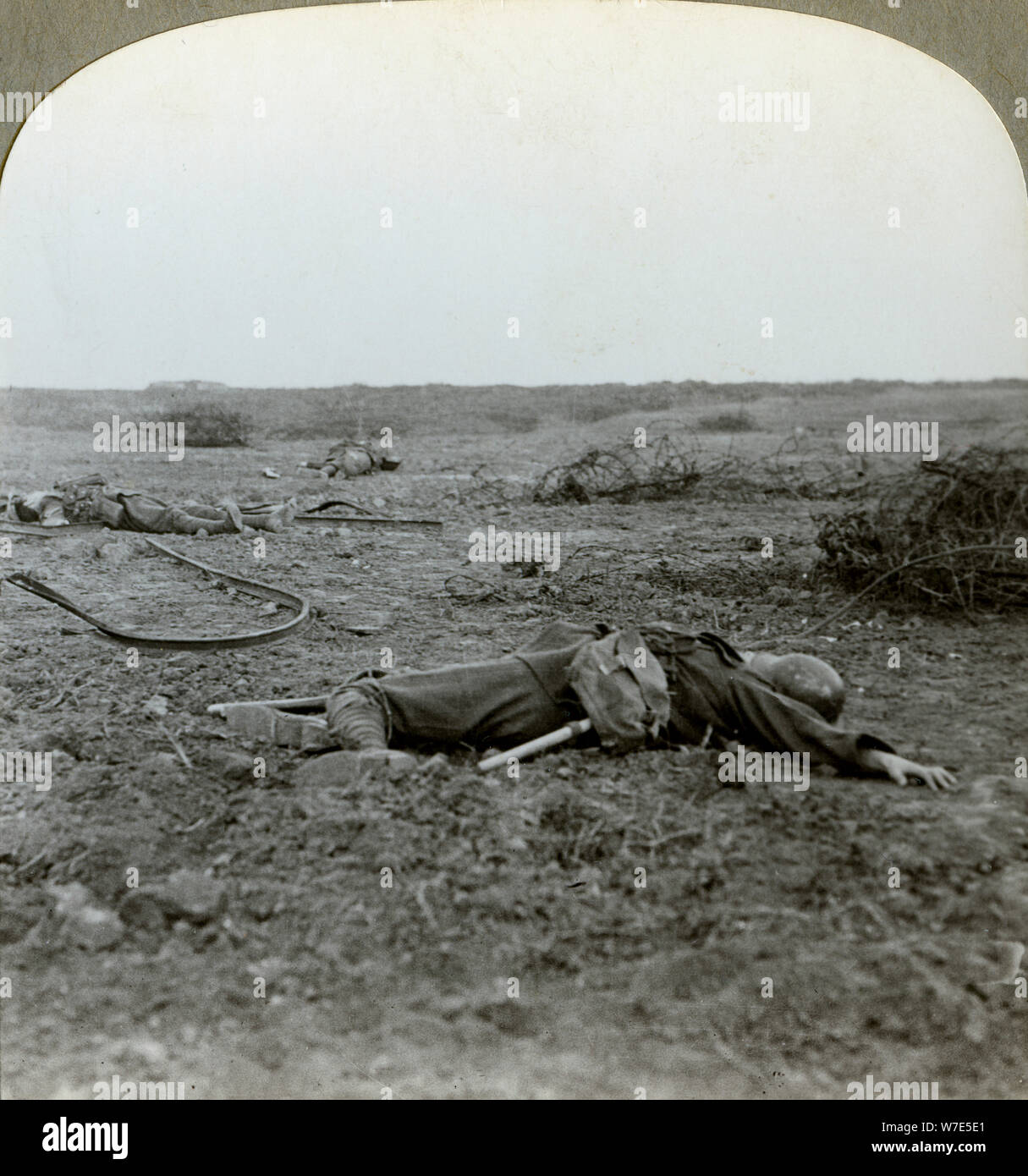 Nach dem Angriff auf Mouquet Farm, Thiepval Ridge, Somme, Frankreich, Weltkrieg I, 1916. Artist: Realistische Reisen Verlage Stockfoto