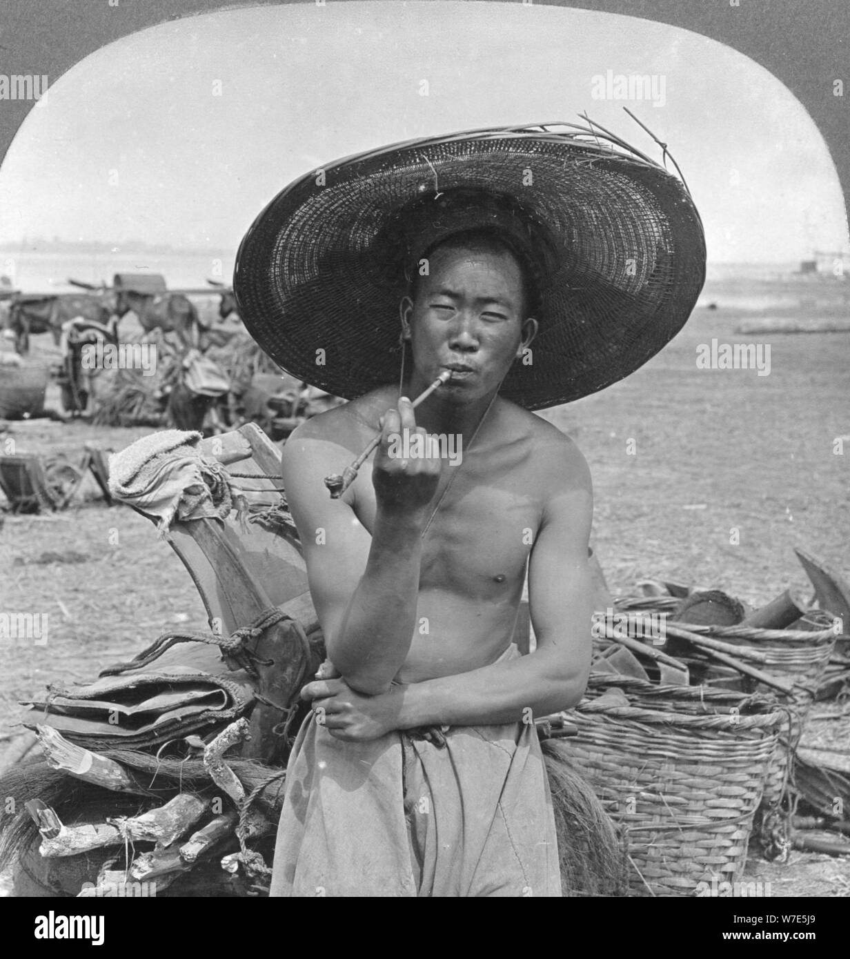 Typische Chinaman, Bhamo, Burma, 1908. Artist: Stereo Reisen Co Stockfoto