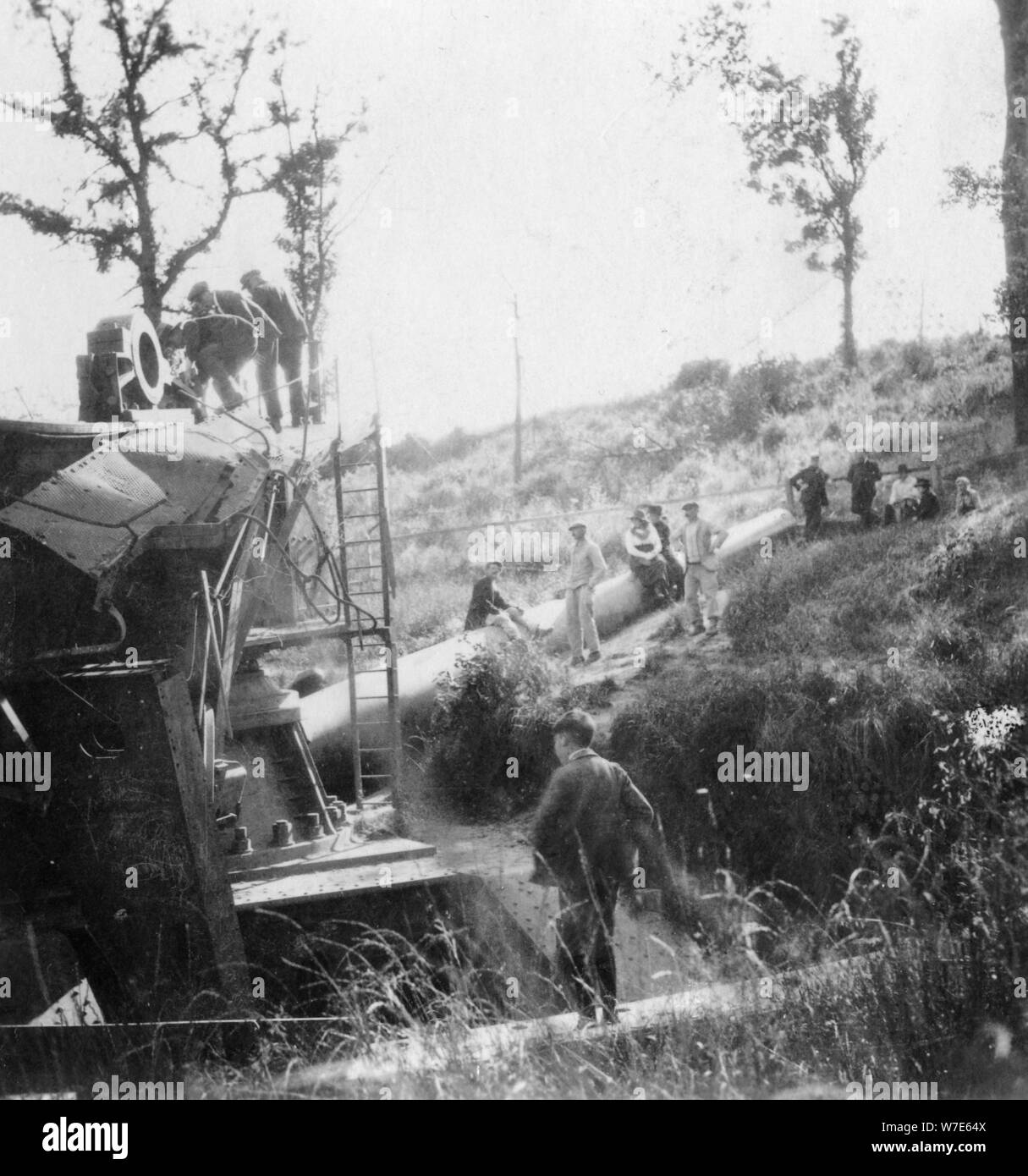 "Big Bertha", die Deutsche Waffe, ohne Schale Paris', Weltkrieg I, c 1918. Artist: Nachtigall & Co. Stockfoto