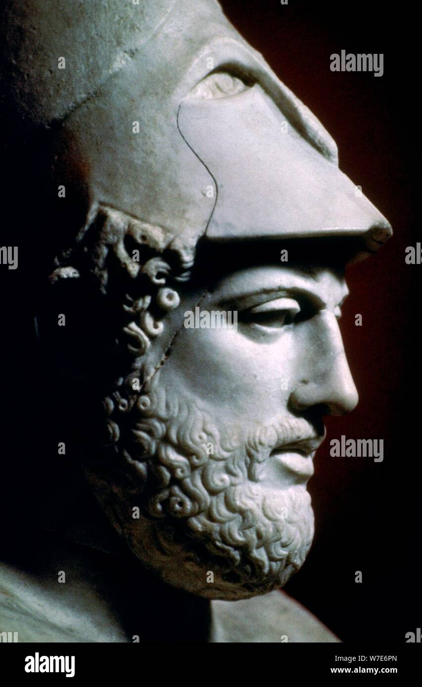 Büste der Griechische Staatsmann Perikles, 5. Jahrhundert v. Chr.. Artist: Unbekannt Stockfoto
