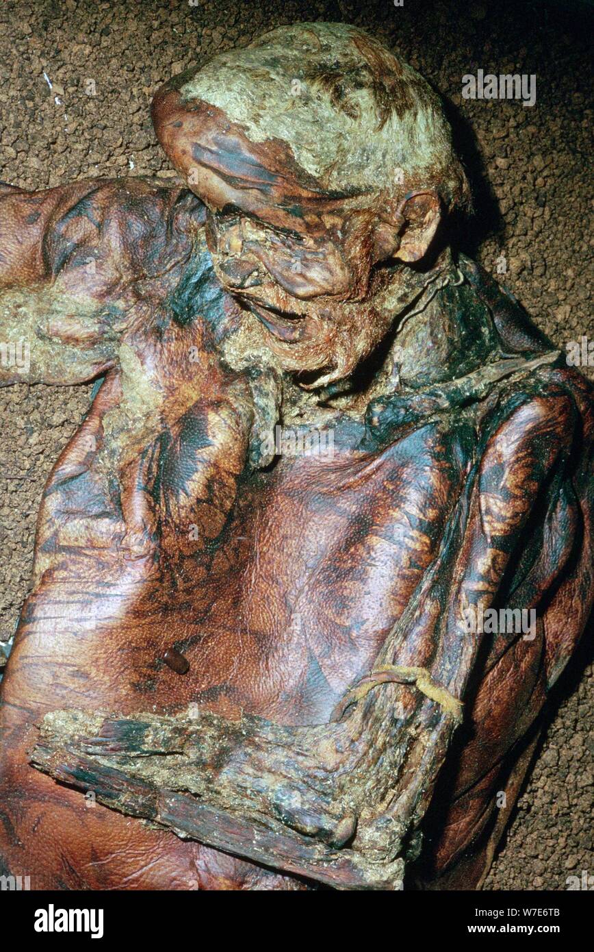 Lindow Mann, gefunden in einem Torf in Irland bog, c 2. vorchristlichen Jahrhundert. Artist: Unbekannt Stockfoto