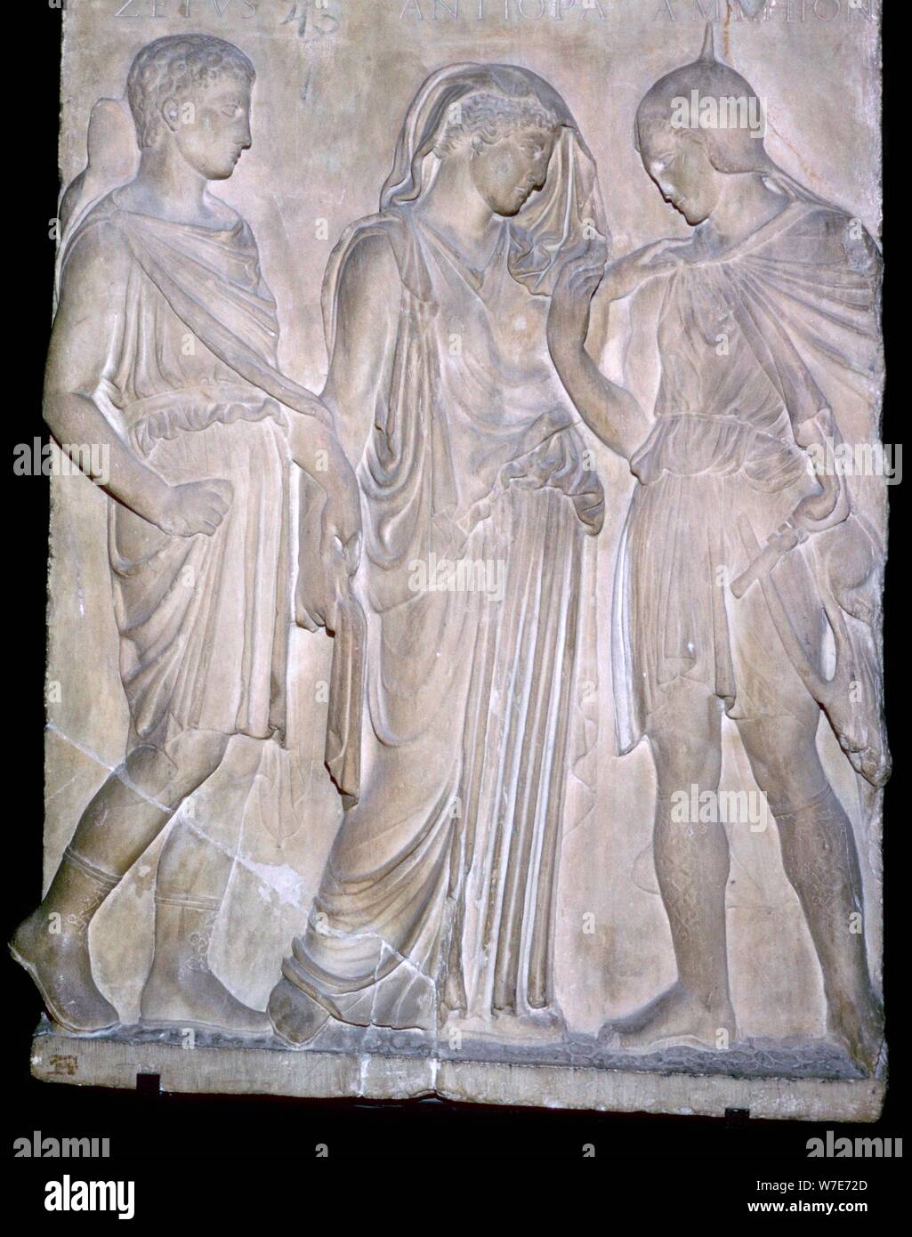 Römische Kopie einer griechischen Relief von Orpheus und Eurydike. Artist: Unbekannt Stockfoto