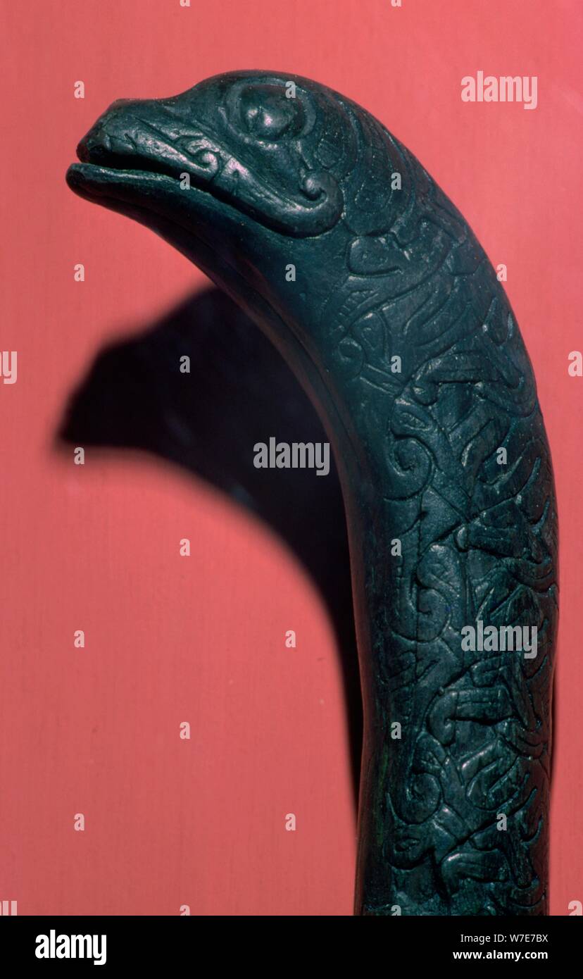 Viking walking-Stick, aus dem 10. Jahrhundert. Artist: Unbekannt Stockfoto