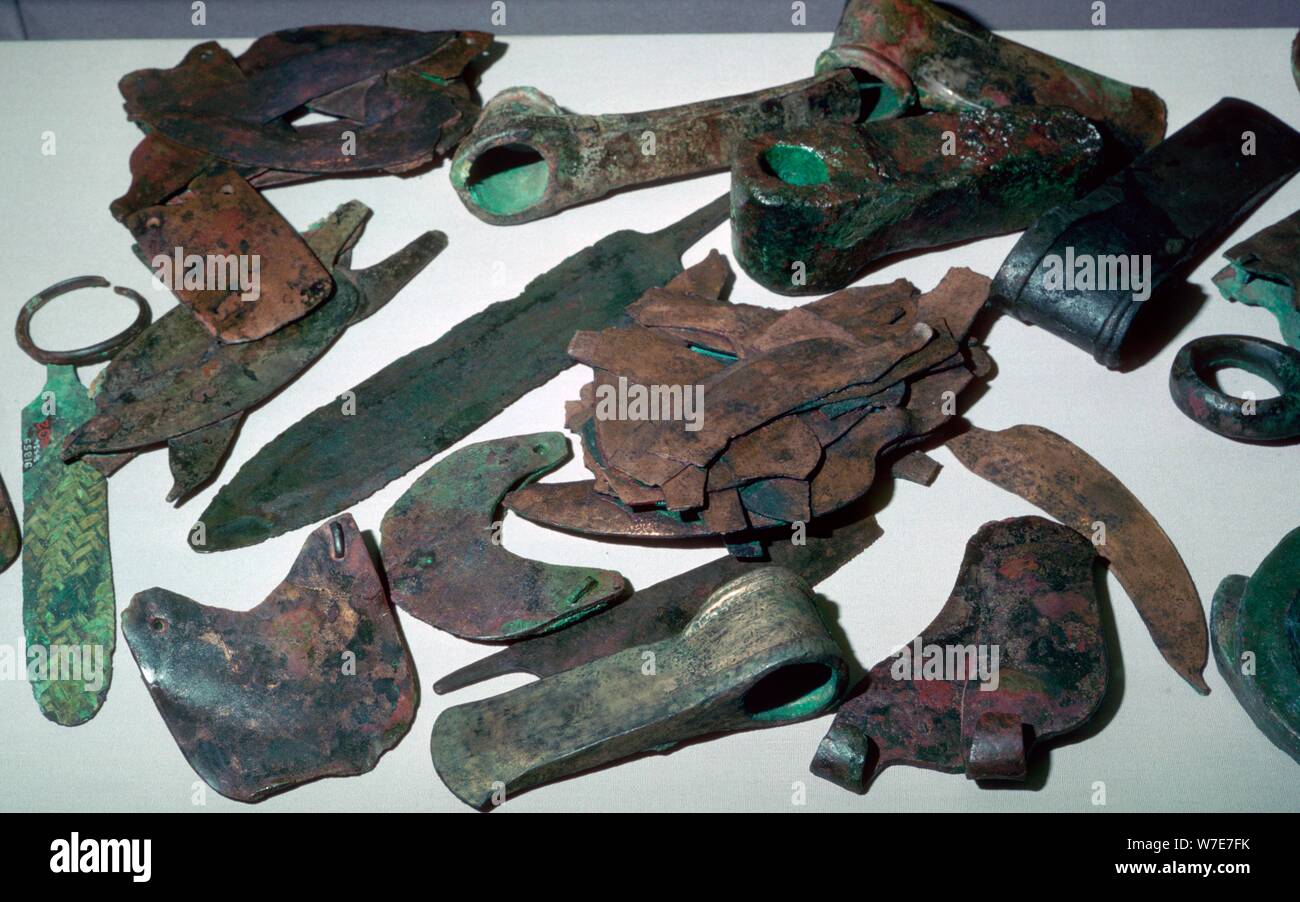 Horten der Babylonischen landwirtschaftliche Werkzeuge. Artist: Unbekannt Stockfoto