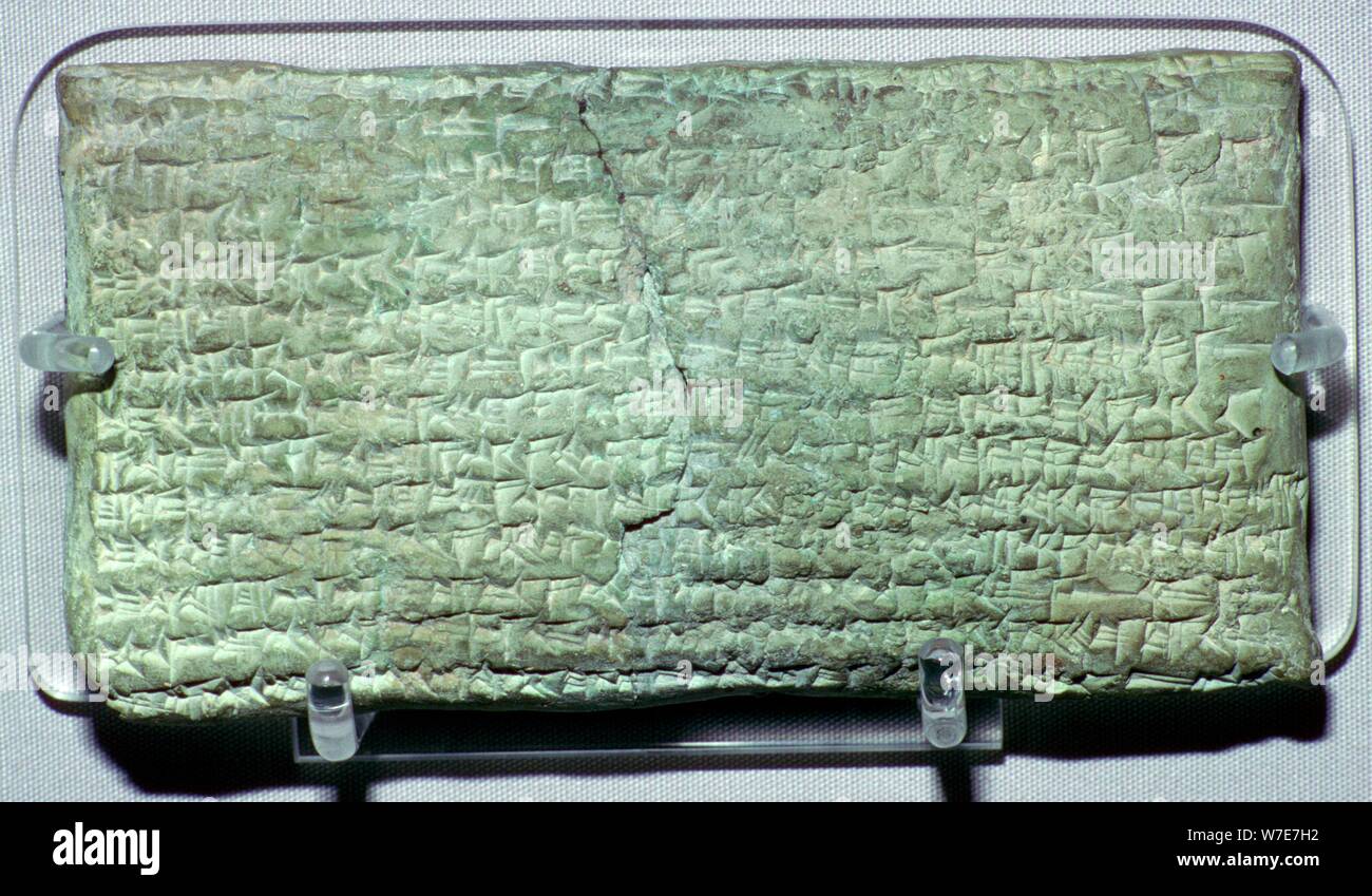 Eine babylonische tablet Anforderung einer Oracle. Artist: Unbekannt Stockfoto