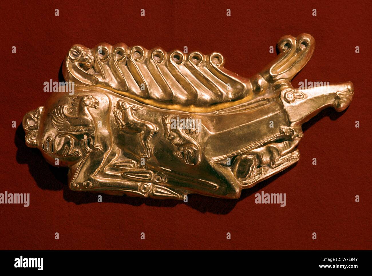 Skythische gold Hirsch Plakette, 4. vorchristlichen Jahrhundert Künstler: Unbekannt Stockfoto