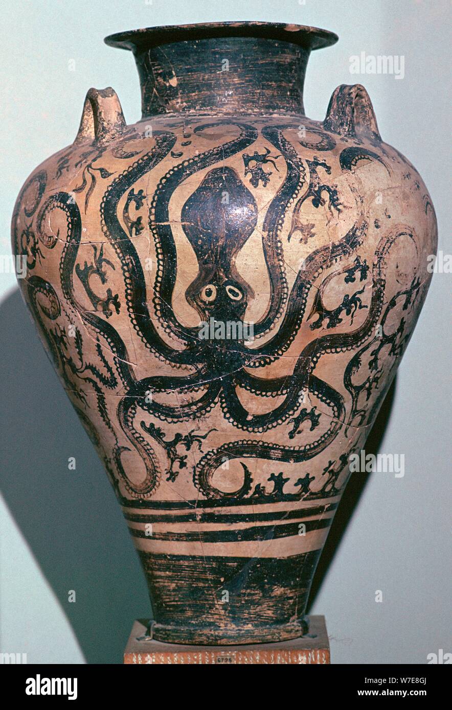 Mycenaen Amphora mit Octopus Design, 16. Jahrhundert v. Chr.. Artist: Unbekannt Stockfoto